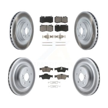 Front Rear Coat Brake Rotors Ceramic Pad Kit For Mercedes-Benz S550 S450 SL550 S350 CL550 KGC-101259