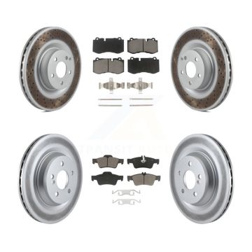 Front Rear Coat Brake Rotors Ceramic Pad Kit For Mercedes-Benz S550 S450 SL550 S350 CL550 KGC-101260