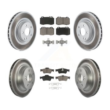 Front Rear Coated Disc Brake Rotor & Ceramic Pad Kit For Mercedes-Benz CLS550 CLS500 E550 KGC-101261