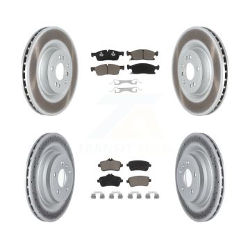 Front Rear Coated Disc Brake Rotors And Ceramic Pads Kit For Mercedes-Benz GLE400 KGC-101280