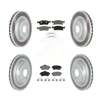 Front Rear Coated Disc Brake Rotors And Ceramic Pads Kit For Mercedes-Benz GLE400 KGC-101281