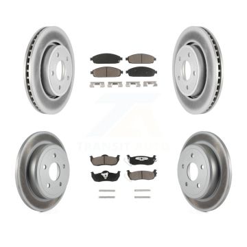 Front Rear Coated Disc Brake Rotors And Ceramic Pad Kit For Jeep Grand Cherokee Commander KGC-101284