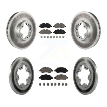 Front Rear Coat Brake Rotors Ceramic Pad Kit For Ford Transit-250 Transit-150 Transit-350 KGC-101285