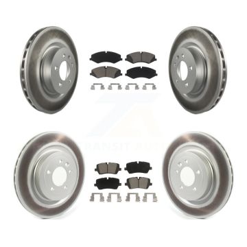 Front Rear Coated Disc Brake Rotors And Ceramic Pads Kit For Land Rover Range Sport KGC-101295