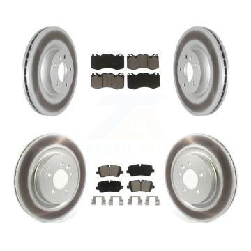 Front Rear Coated Disc Brake Rotors And Ceramic Pads Kit For Land Rover Range Sport KGC-101297
