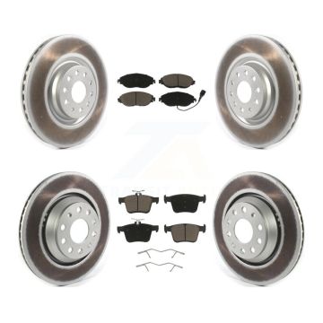 Front Rear Coated Brake Rotors Ceramic Pad Kit For Audi Q3 Volkswagen Golf R Arteon S3 A3 KGC-101323