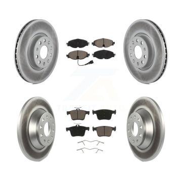 Front Rear Coated Disc Brake Rotors And Ceramic Pads Kit For Audi TT Quattro KGC-101326