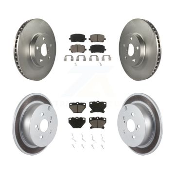 Front Rear Coated Disc Brake Rotor Ceramic Pad Kit For Toyota Matrix Corolla Pontiac Vibe KGC-101330