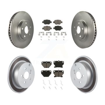 Front Rear Coated Disc Brake Rotors And Ceramic Pads Kit For Toyota Celica KGC-101331