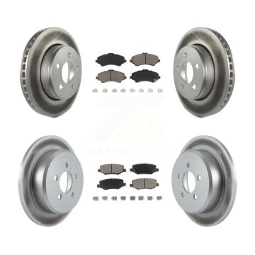 Front Rear Coated Disc Brake Rotors And Ceramic Pads Kit For Jeep Liberty Dodge Nitro KGC-101336