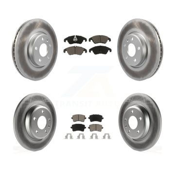 Front Rear Coated Disc Brake Rotors And Ceramic Pad Kit For Audi Q5 A4 Quattro A5 allroad KGC-101337