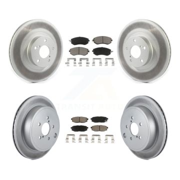 Front Rear Coated Disc Brake Rotors And Ceramic Pads Kit For Subaru BRZ Toyota 86 KGC-101340