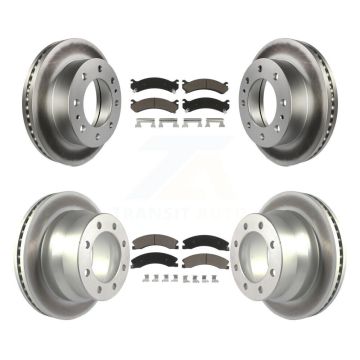 Front Rear Coated Disc Brake Rotors Ceramic Pad Kit For Chevrolet Express 4500 GMC Savana KGC-101350