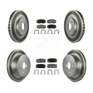 Front Rear Coated Disc Brake Rotors And Ceramic Pad Kit For Chevrolet Equinox GMC Terrain KGC-101353