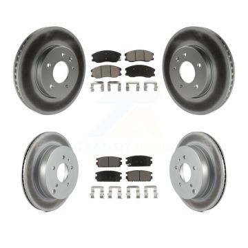 Front Rear Coat Brake Rotors Ceramic Pad Kit For Chevrolet Equinox Pontiac Torrent Saturn KGC-101354