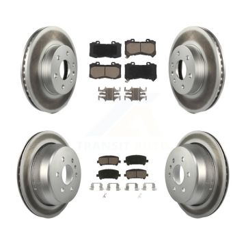 Front Rear Coated Brake Rotor Ceramic Pad Kit For 2015-2020 Chevrolet Colorado GMC Canyon KGC-101359