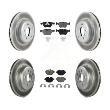 Front Rear Coated Disc Brake Rotors And Ceramic Pads Kit For BMW 528i xDrive KGC-101370