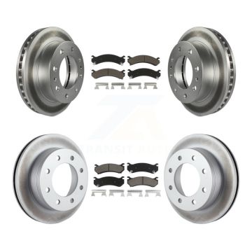 Front Rear Coat Brake Rotor Ceramic Pad Kit For Chevrolet GMC Sierra 2500 HD Silverado H2 KGC-101374