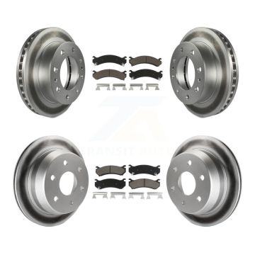 Front Rear Coat Brake Rotors Ceramic Pad Kit For Chevrolet Silverado 2500 HD Suburban GMC KGC-101375