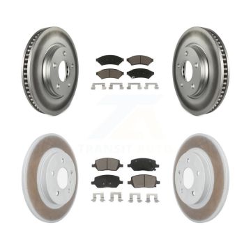 Front Rear Coated Brake Rotor Ceramic Pad Kit For Chevrolet Uplander Buick Terraza Saturn KGC-101379