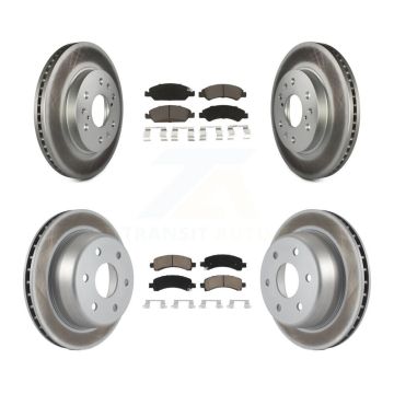 Front Rear Coated Disc Brake Rotors Ceramic Pad Kit For Chevrolet Express 1500 GMC Savana KGC-101380