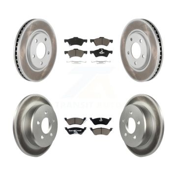 Front Rear Coat Disc Brake Rotors Ceramic Pad Kit For Dodge Grand Caravan Chrysler Town & KGC-101381
