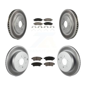 Front Rear Coated Disc Brake Rotors And Ceramic Pads Kit For Nissan Pathfinder KGC-101391