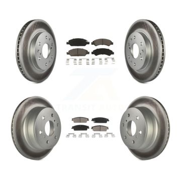 Front Rear Coat Brake Rotor Ceramic Pad Kit For Chevrolet GMC Sierra 1500 Silverado Tahoe KGC-101393