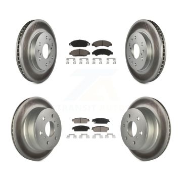 Front Rear Coat Brake Rotor Ceramic Pad Kit For Chevrolet Avalanche Cadillac GMC Tahoe XL KGC-101395