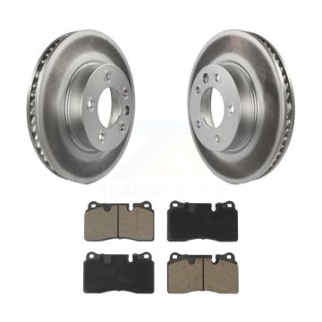 Front Coated Disc Brake Rotors And Ceramic Pads Kit For Volkswagen Touareg KGC-101403
