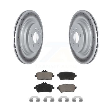 Rear Coated Brake Rotor & Ceramic Pad Kit For Mercedes-Benz ML350 GLE350 GLE43 AMG GLE400 KGC-101409