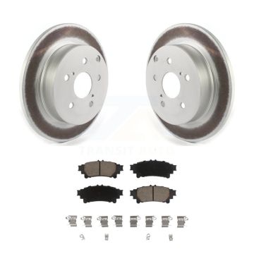 Rear Coated Disc Brake Rotors And Ceramic Pads Kit For Toyota Prius V Mirai KGC-101415