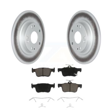 Rear Coated Disc Brake Rotors And Ceramic Pads Kit For Honda Civic KGC-101416