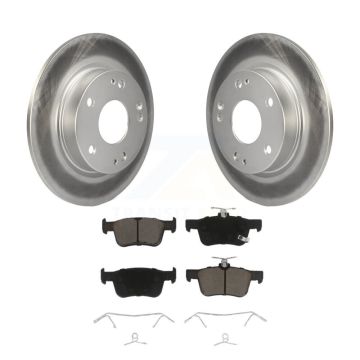Rear Coated Disc Brake Rotors And Ceramic Pads Kit For Honda Civic KGC-101417