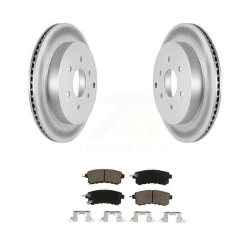 Rear Coated Disc Brake Rotors And Ceramic Pads Kit For INFINITI QX80 Nissan Armada QX56 KGC-101419