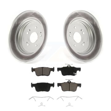 Rear Coated Disc Brake Rotors And Ceramic Pads Kit For 2019-2021 Acura RDX KGC-101422