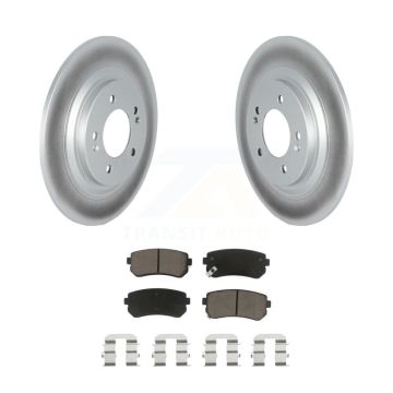 Rear Coat Disc Brake Rotor Ceramic Pad Kit For 2017 Kia Cadenza With Manual Parking KGC-101428