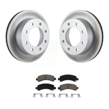 Rear Coated Disc Brake Rotor & Ceramic Pad Kit For Chevrolet GMC Express 2500 Savana 3500 KGC-101441