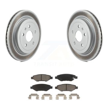 Rear Coated Disc Brake Rotors And Ceramic Pads Kit For Chevrolet Camaro Cadillac CTS KGC-101450