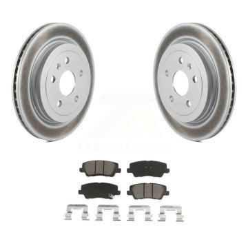 Rear Coated Disc Brake Rotors And Ceramic Pads Kit For Cadillac CTS KGC-101451