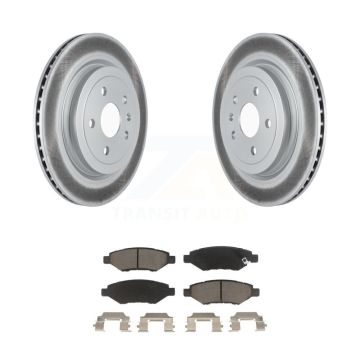 Rear Coated Disc Brake Rotors And Ceramic Pads Kit For Cadillac CTS KGC-101453
