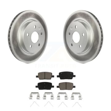 Rear Coated Disc Brake Rotors And Ceramic Pads Kit For Chevrolet Camaro Cadillac CT6 KGC-101455