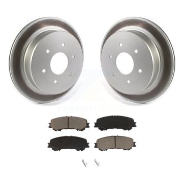 Rear Coated Disc Brake Rotors And Ceramic Pads Kit For 2017-2023 Nissan TITAN KGC-101458