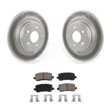 Rear Coated Disc Brake Rotors And Ceramic Pads Kit For 2017-2020 Acura MDX KGC-101470