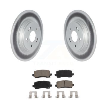 Rear Coated Disc Brake Rotors And Ceramic Pads Kit For 2018-2023 Honda Odyssey KGC-101471