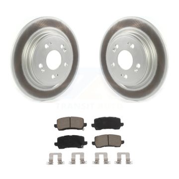 Rear Coated Disc Brake Rotors And Ceramic Pads Kit For 2014-2020 Acura RLX KGC-101472