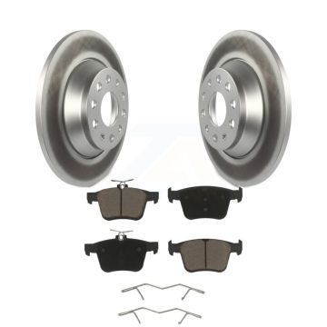 Rear Coat Disc Brake Rotor Ceramic Pad Kit For Volkswagen Tiguan Jetta Audi Q3 TT Quattro KGC-101476