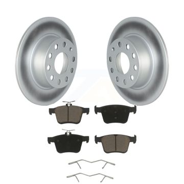 Rear Coated Disc Brake Rotors And Ceramic Pads Kit For Volkswagen Jetta Taos KGC-101477