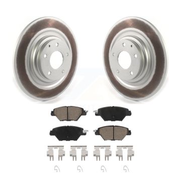 Rear Coated Disc Brake Rotors And Ceramic Pads Kit For 2016-2023 Mazda CX-9 KGC-101479