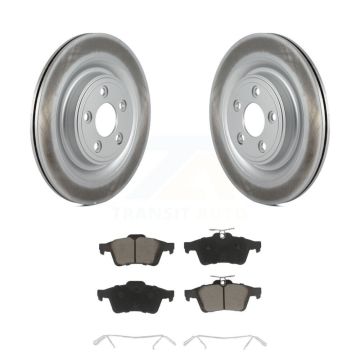 Rear Coat Brake Rotors Ceramic Pad Kit For Jaguar XF XJ XK Vanden Plas XKR S-Type XJR XJ8 KGC-101484